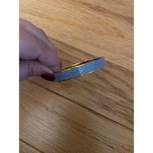 J. Crew women's blue painted gold slip on bracelet